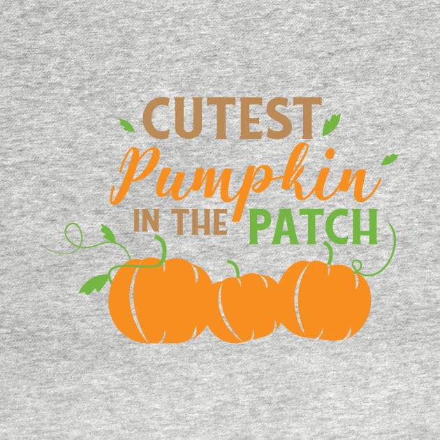 Cutest Pumpkin In The Patch, Leaves, Autumn, Fall by Jelena Dunčević